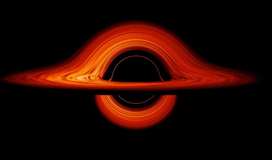 NASA's latest visualization of a black hole