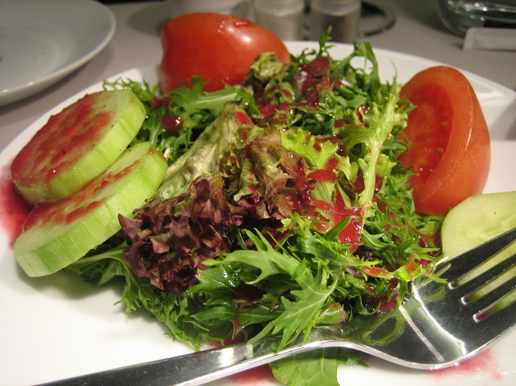 Plate of salad. 