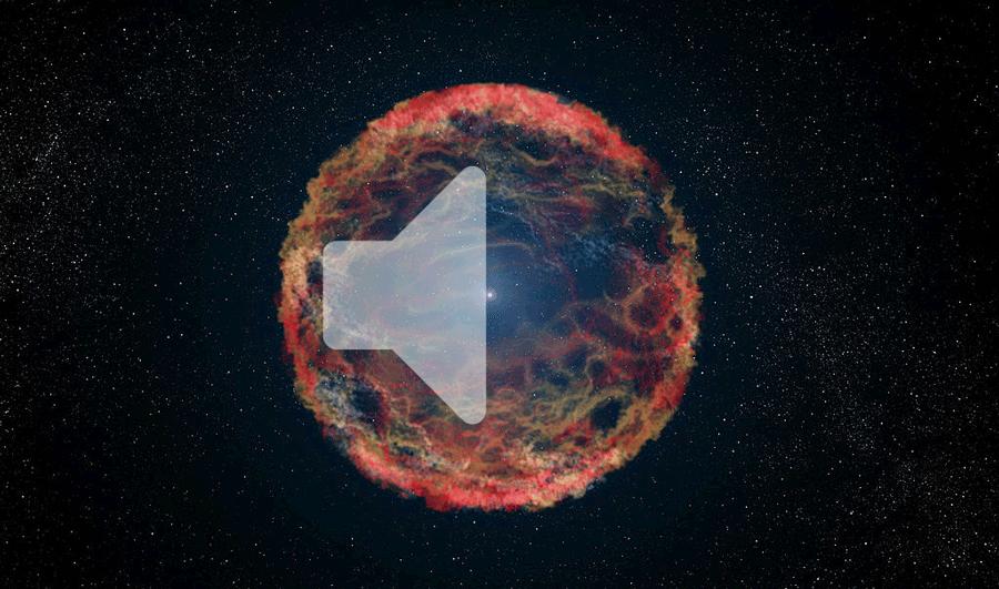 Image of supernova w/ audio icon