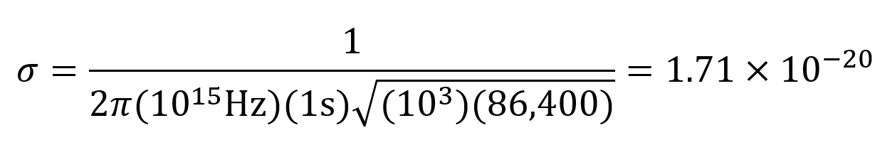 Atomic clock equation 2