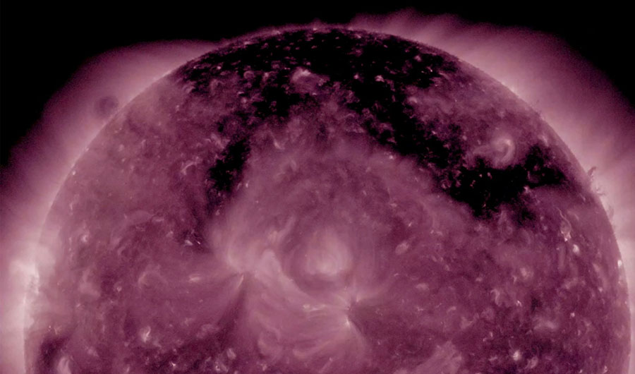 NASA's Solar Dynamics Observatory imaged this mysterious sight on the sun