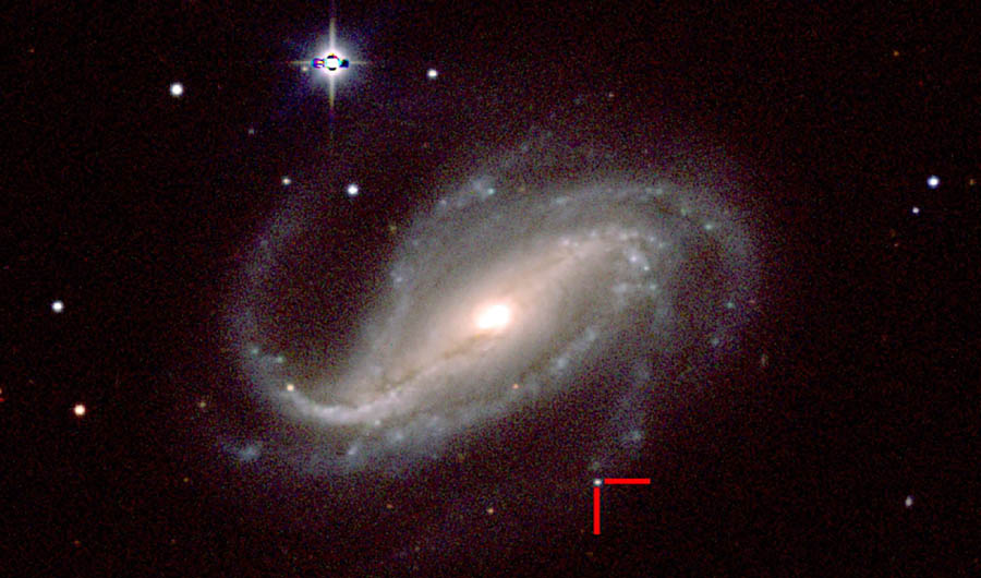 initial burst of light from the Supernova 2016gkg