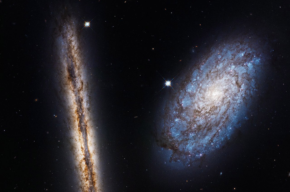 two galaxies 55 million light-years away