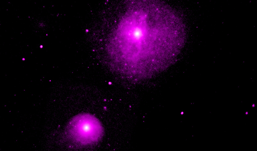 the pairs are shown in purple X-ray light