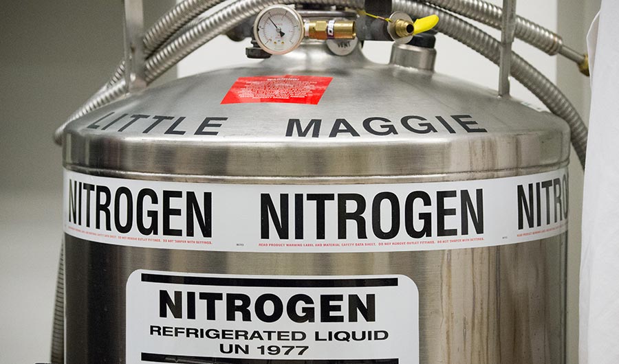 Liquid Nitrogen dewar.