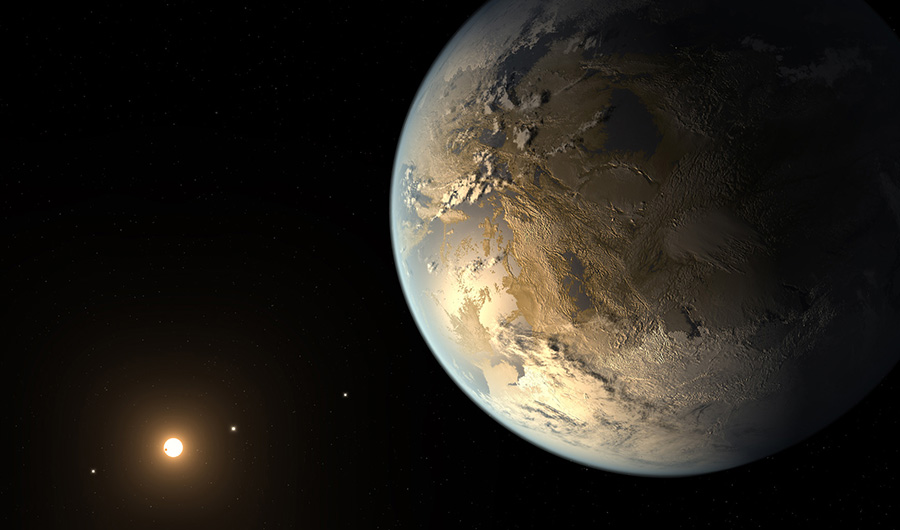 In this artists' concept, Kepler-186f looks strikingly similar to Earth