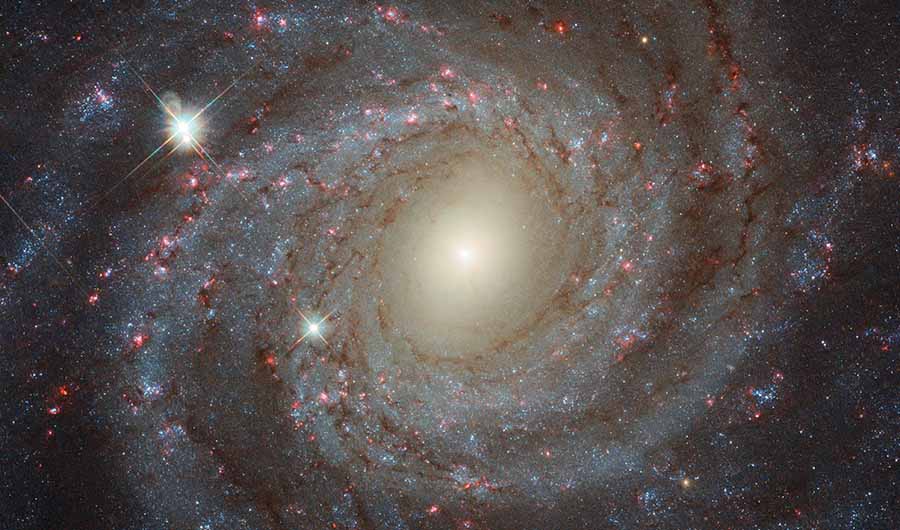 This is a breathtaking composite image of NGC 3344, a spiral galaxy 20 million light-years from home.