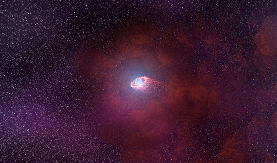 An illustration of a pulsar wind nebula.
