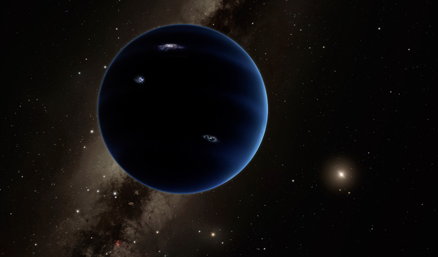 A view from the hypothesized Planet Nine looking back towards the sun.