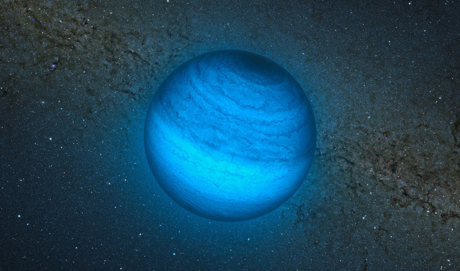 Artist’s impression of a free-floating planet.