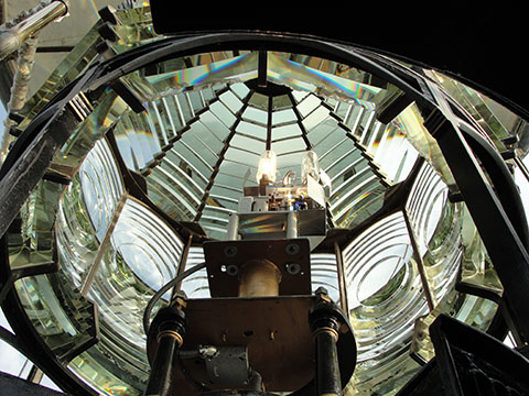 A view of Fresnel lenses 