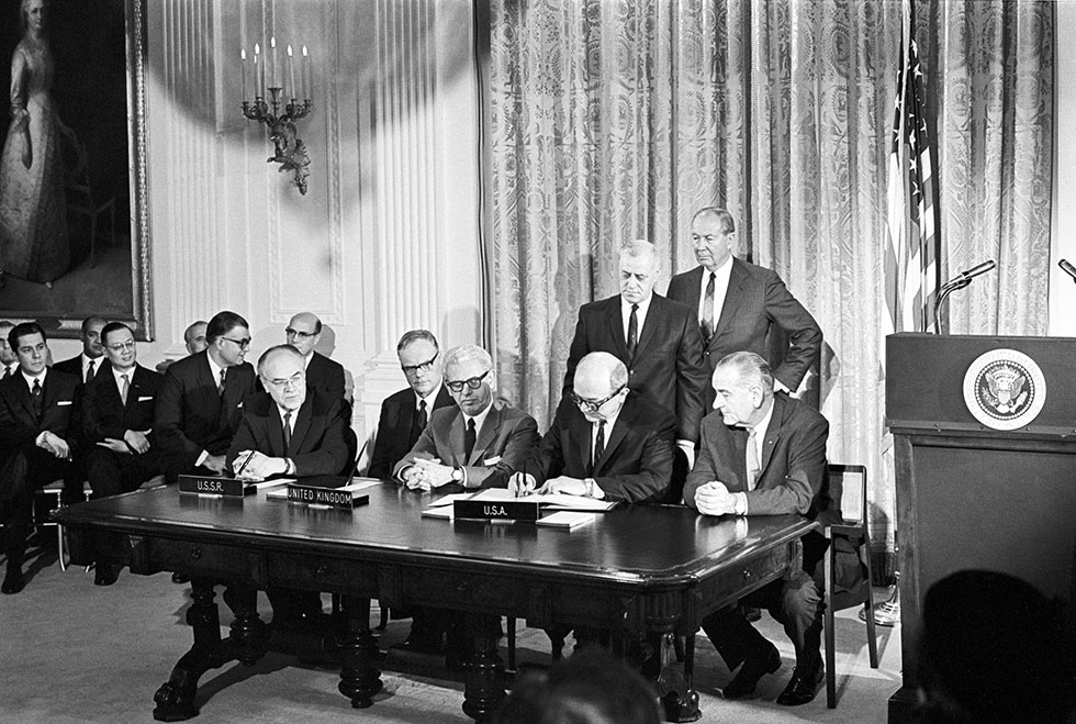 Outer Space Treaty signing