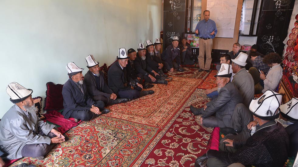 Meeting with Tajik village