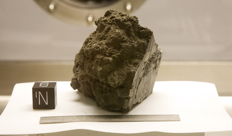 A rock collected from the moon.