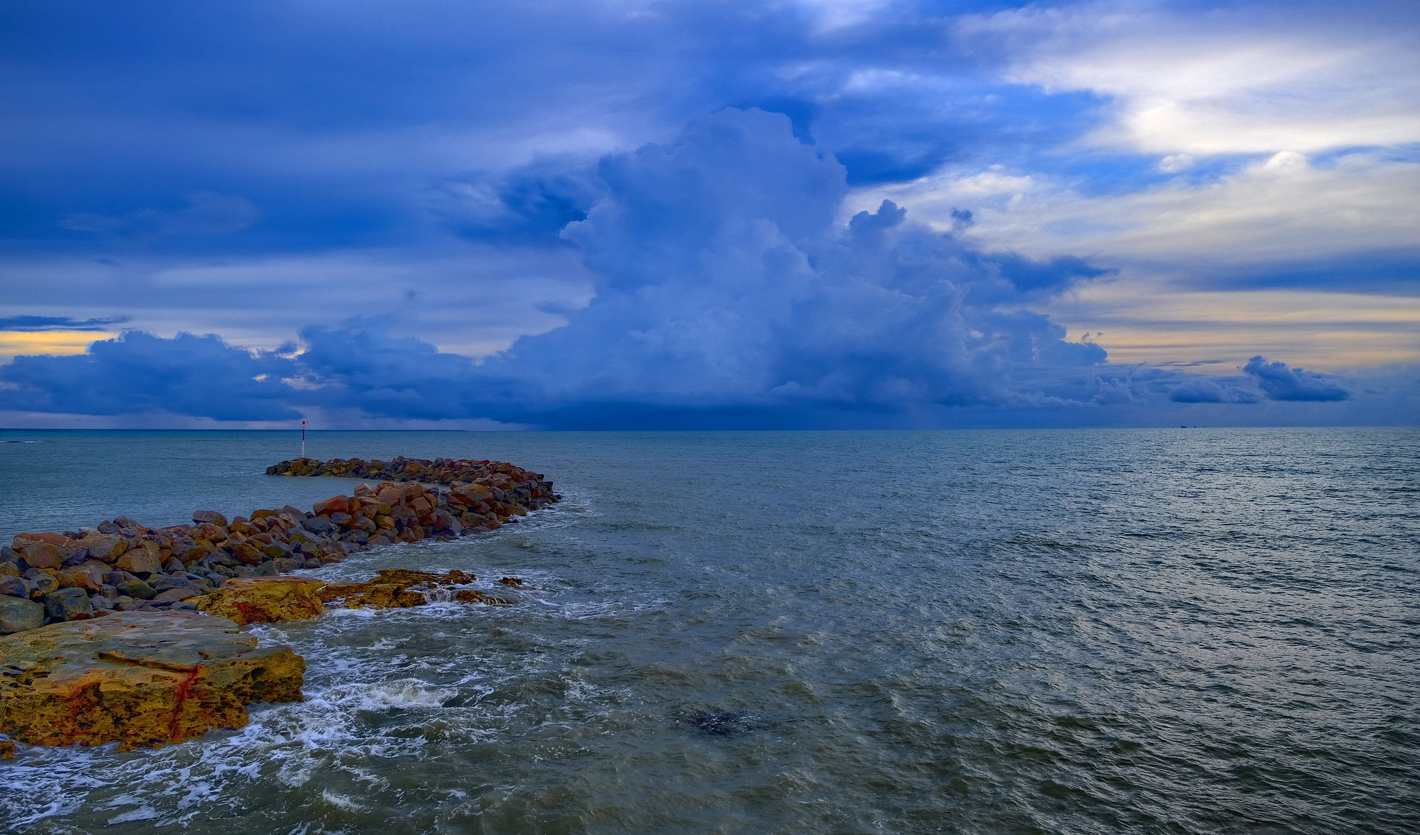 A monsoon off the coast of Darwin Harbour
