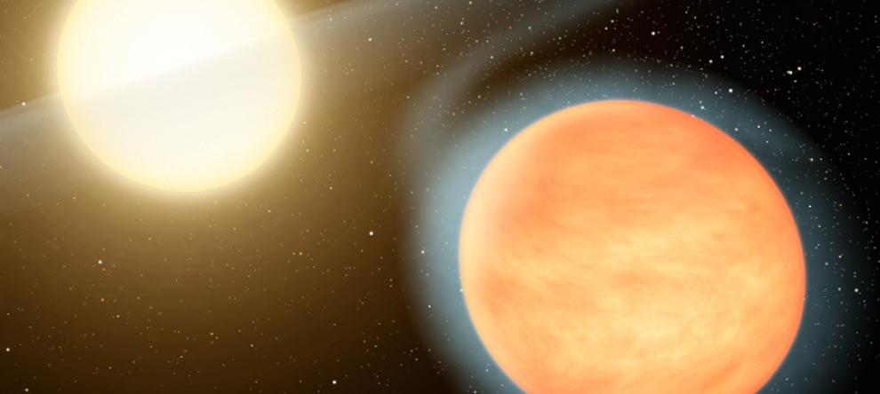Exoplanet WASP-12b and its star.
